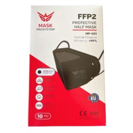 Apsauginis respiratorius juodas, FFP2, 10 vnt